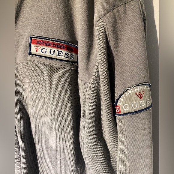 GUESS knit grey heavyweight sweater vintage - Picture 3 of 6